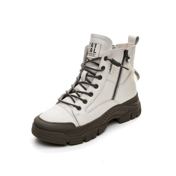 W&W Mode - Elegante High-Top-Sneakerstiefel mit Reißverschluss