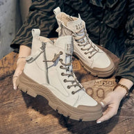 W&W - Elegante High-Top-Sneakerstiefel mit Reißverschluss