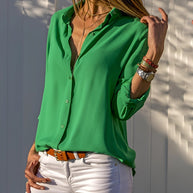 WW | Eine Langärmlige Damenbluse aus Seide