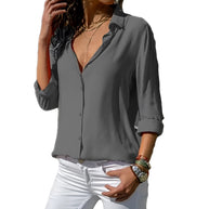 WW | Eine Langärmlige Damenbluse aus Seide