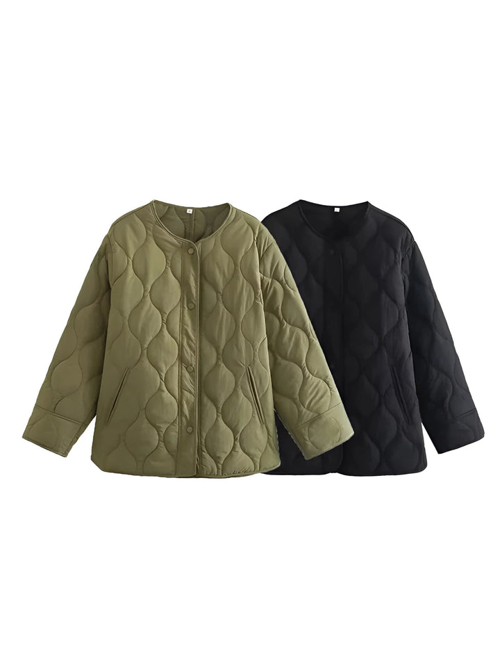 W&W Mode | Warm Rundhalsausschnitt Langärmelig Jacke