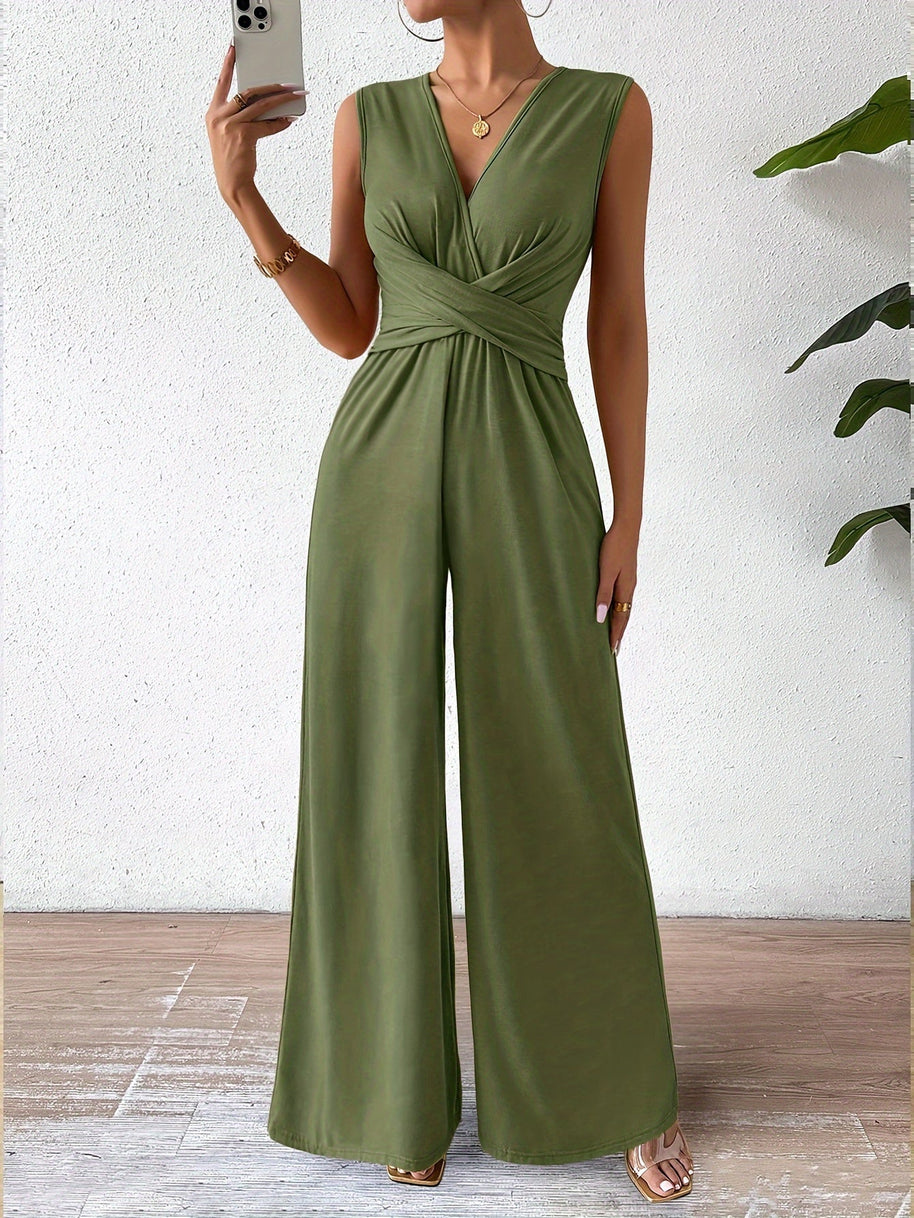 WW | Eleganter Ärmelloser Jumpsuit Mit Schmeichelhafter Passform