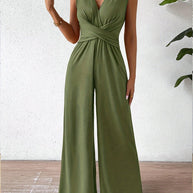 WW | Eleganter Ärmelloser Jumpsuit Mit Schmeichelhafter Passform