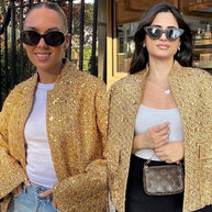 WW | Freizeit Bomberjacke mit goldenen Pailletten