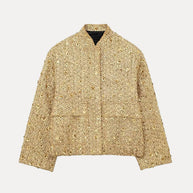 WW | Freizeit Bomberjacke mit goldenen Pailletten
