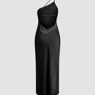 WW | Satin Maxi Kleid mit Offenem Rücken