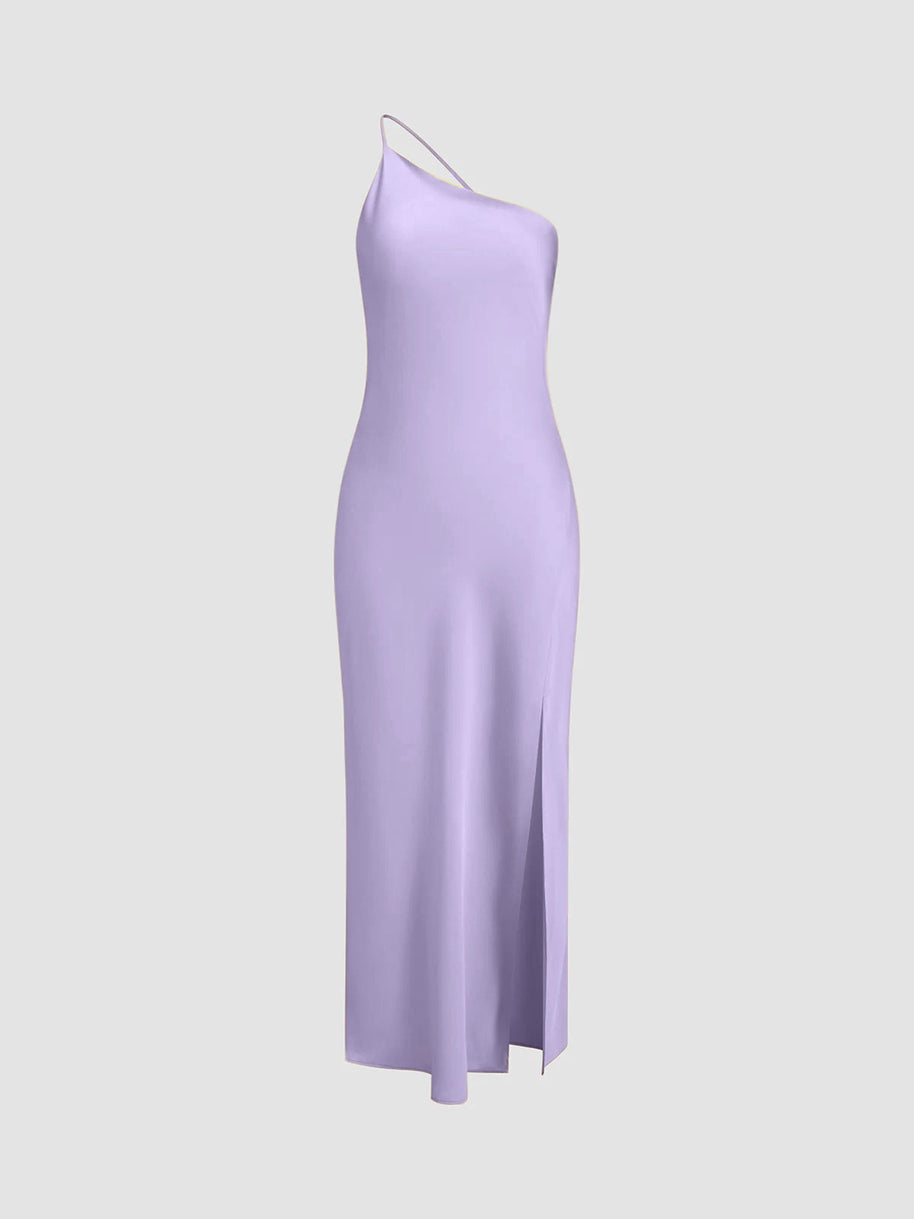 WW | Satin Maxi Kleid mit Offenem Rücken