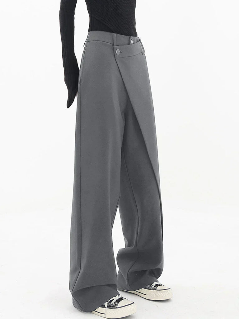 WW | Geschichtete Knopfweite Hose für Damen