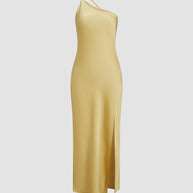 WW | Satin Maxi Kleid mit Offenem Rücken
