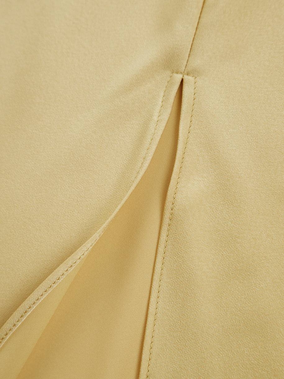 WW | Satin Maxi Kleid mit Offenem Rücken