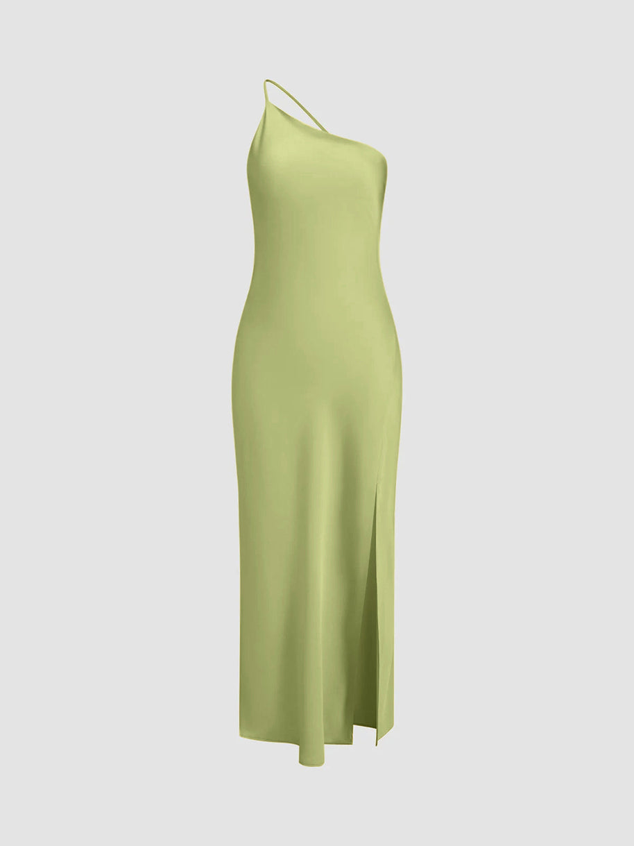 WW | Satin Maxi Kleid mit Offenem Rücken