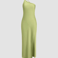 WW | Satin Maxi Kleid mit Offenem Rücken