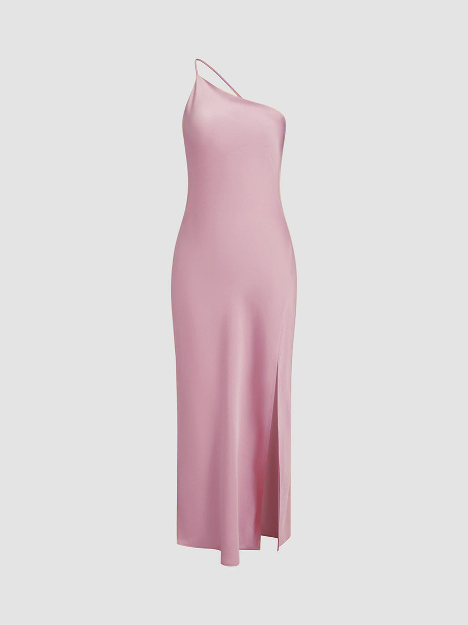 WW | Satin Maxi Kleid mit Offenem Rücken