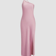 WW | Satin Maxi Kleid mit Offenem Rücken