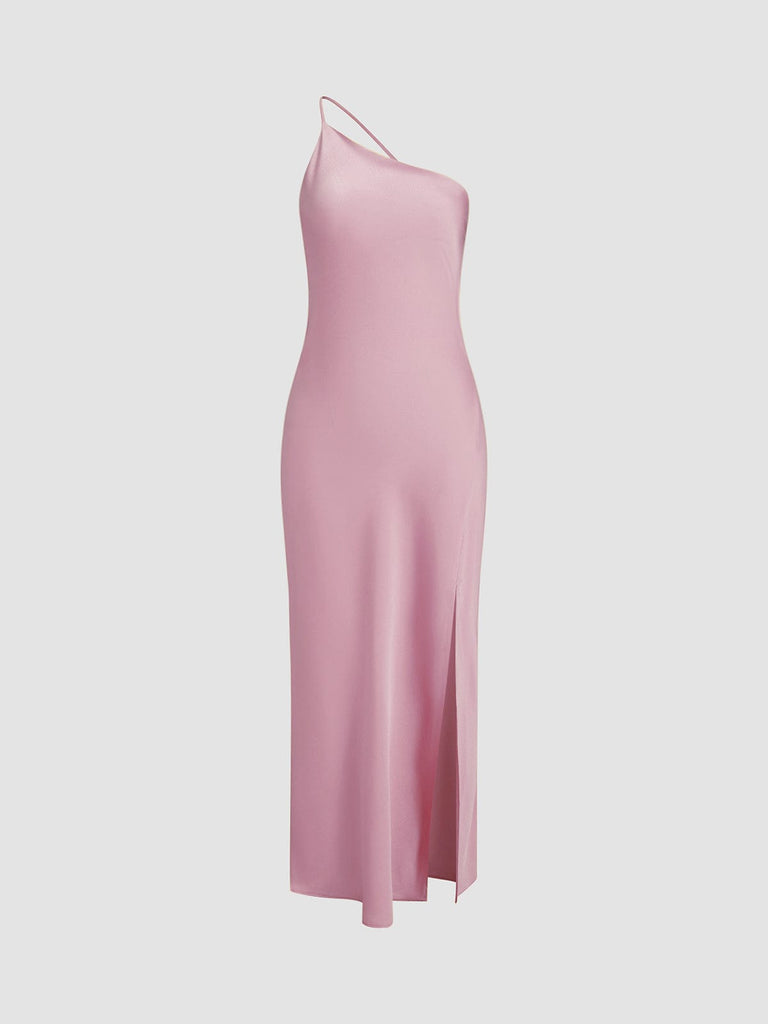WW | Rückenfrei Satin Maxikleid Mit Zarten Spaghettiträgern Eleganz & Glamour