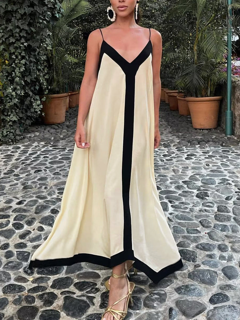 WW | Sizilien Alte Geld Ästhetik Slip Lang Kleid