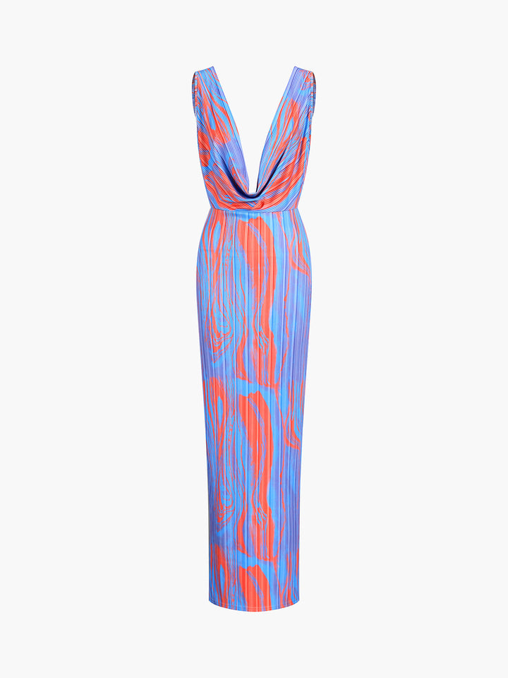 W&W Mode | Flaming Passions Rundhalsausschnitt Lange Kleid