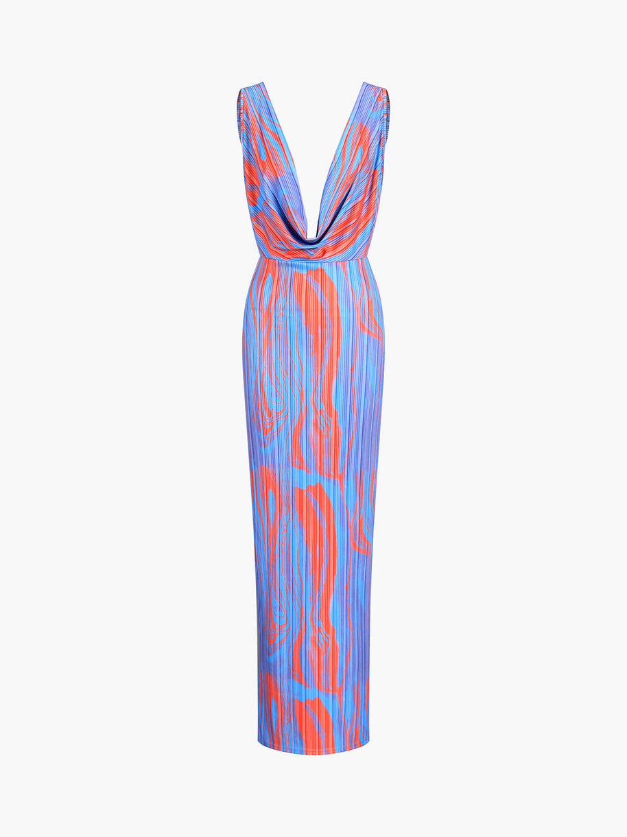 WW | Flaming Passions Rundhalsausschnitt Lange Kleid