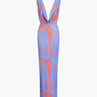 WW | Flaming Passions Rundhalsausschnitt Lange Kleid