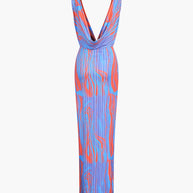 WW | Flaming Passions Rundhalsausschnitt Lange Kleid