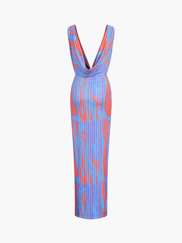 WW | Flaming Passions Rundhalsausschnitt Lange Kleid