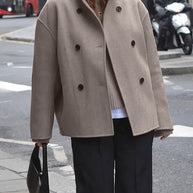 Oversize-Jacke mit Knopfverschluss