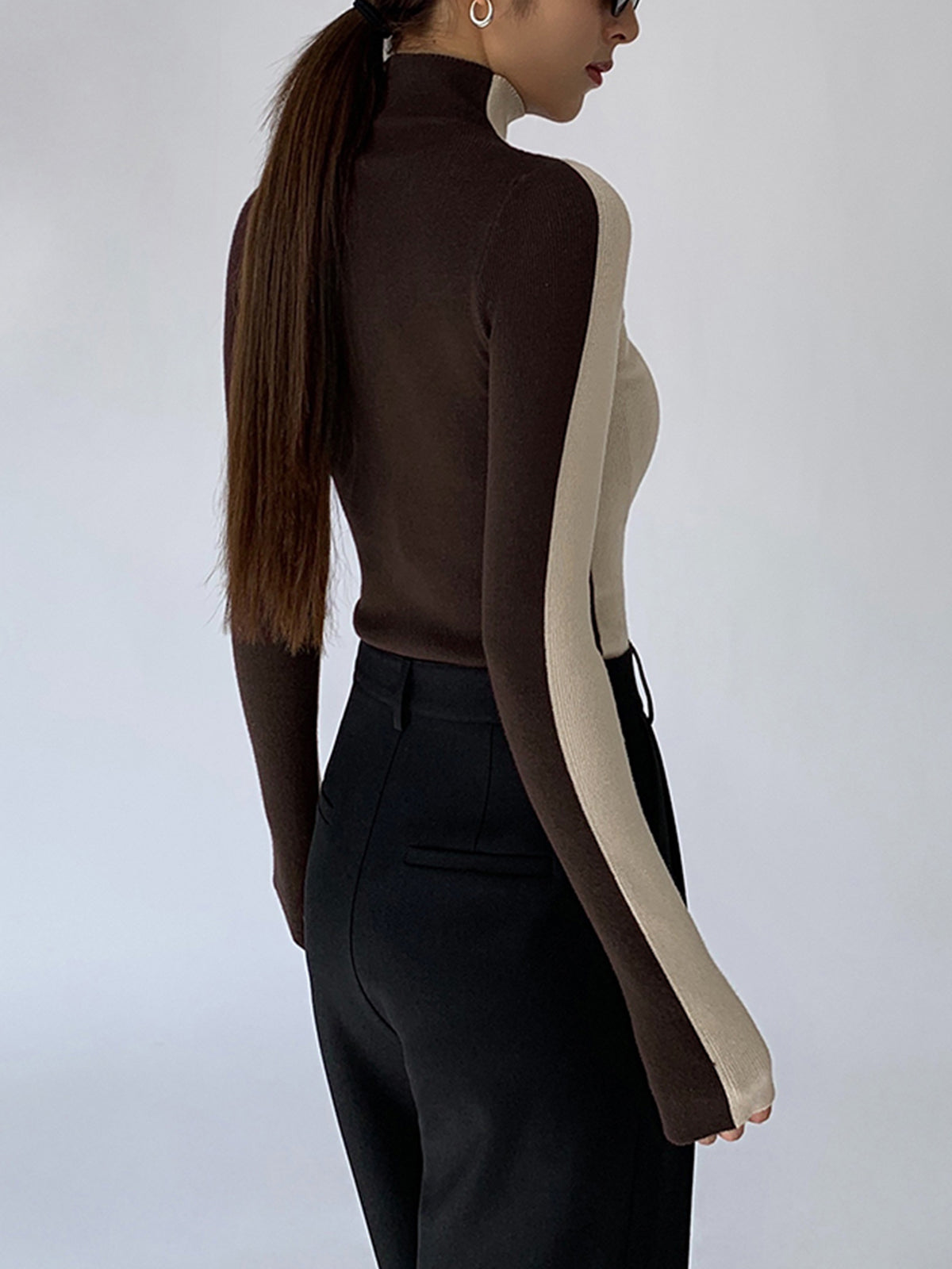 WW | Rollkragenpullover mit Langen Ärmeln für Damen