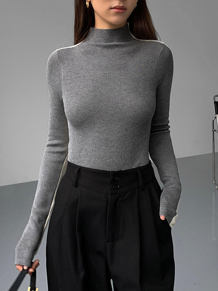 WW | Rollkragenpullover mit Langen Ärmeln für Damen