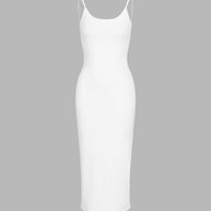 WW | Klassisches Offene Rücken Midi Kleid