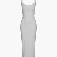 WW | Klassisches Offene Rücken Midi Kleid