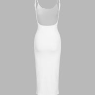 WW | Klassisches Offene Rücken Midi Kleid