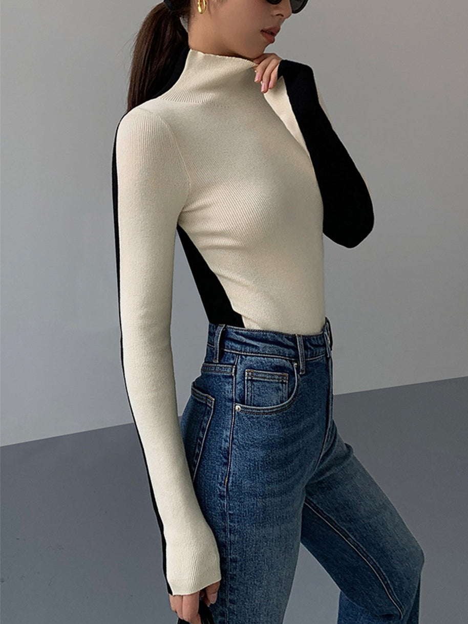 WW | Rollkragenpullover mit Langen Ärmeln für Damen