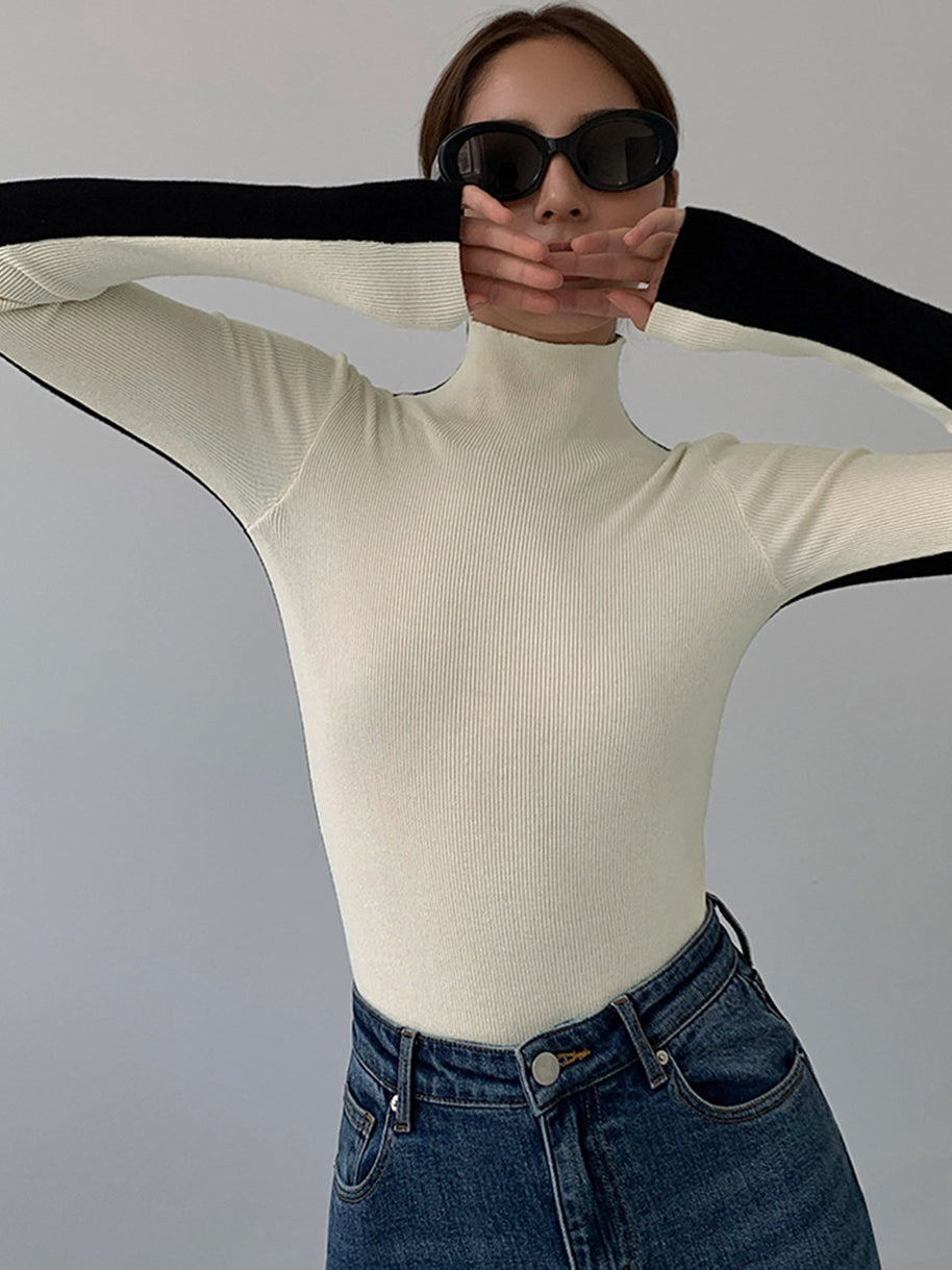 WW | Rollkragenpullover mit Langen Ärmeln für Damen