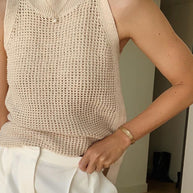 WW | Strick Hohles Festes Tank Top