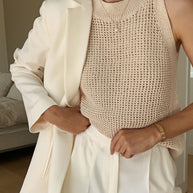 WW | Strick Hohles Festes Tank Top