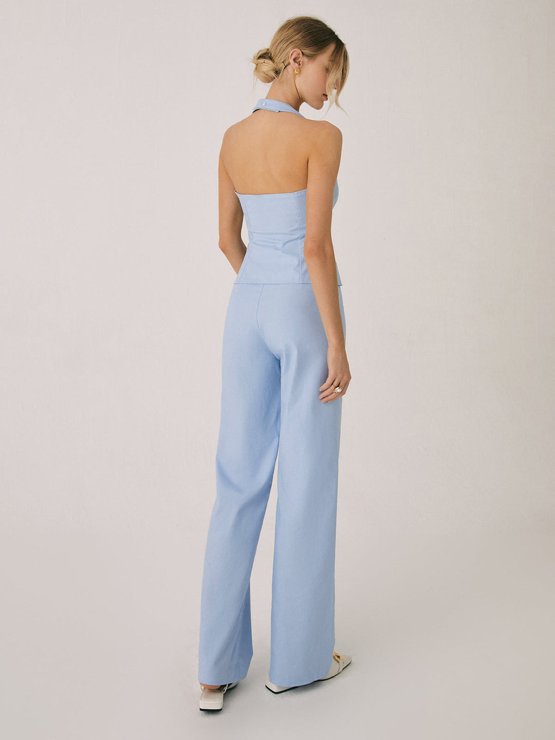 W&W Mode | Elegantes Zweiteiliges Satz Mit Weste & Weitbein Hose