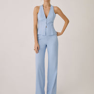 WW | Elegantes Zweiteiliges Satz Mit Weste & Weitbein Hose