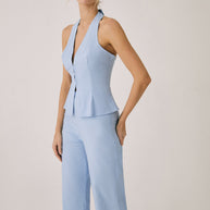 WW | Elegantes Zweiteiliges Satz Mit Weste & Weitbein Hose