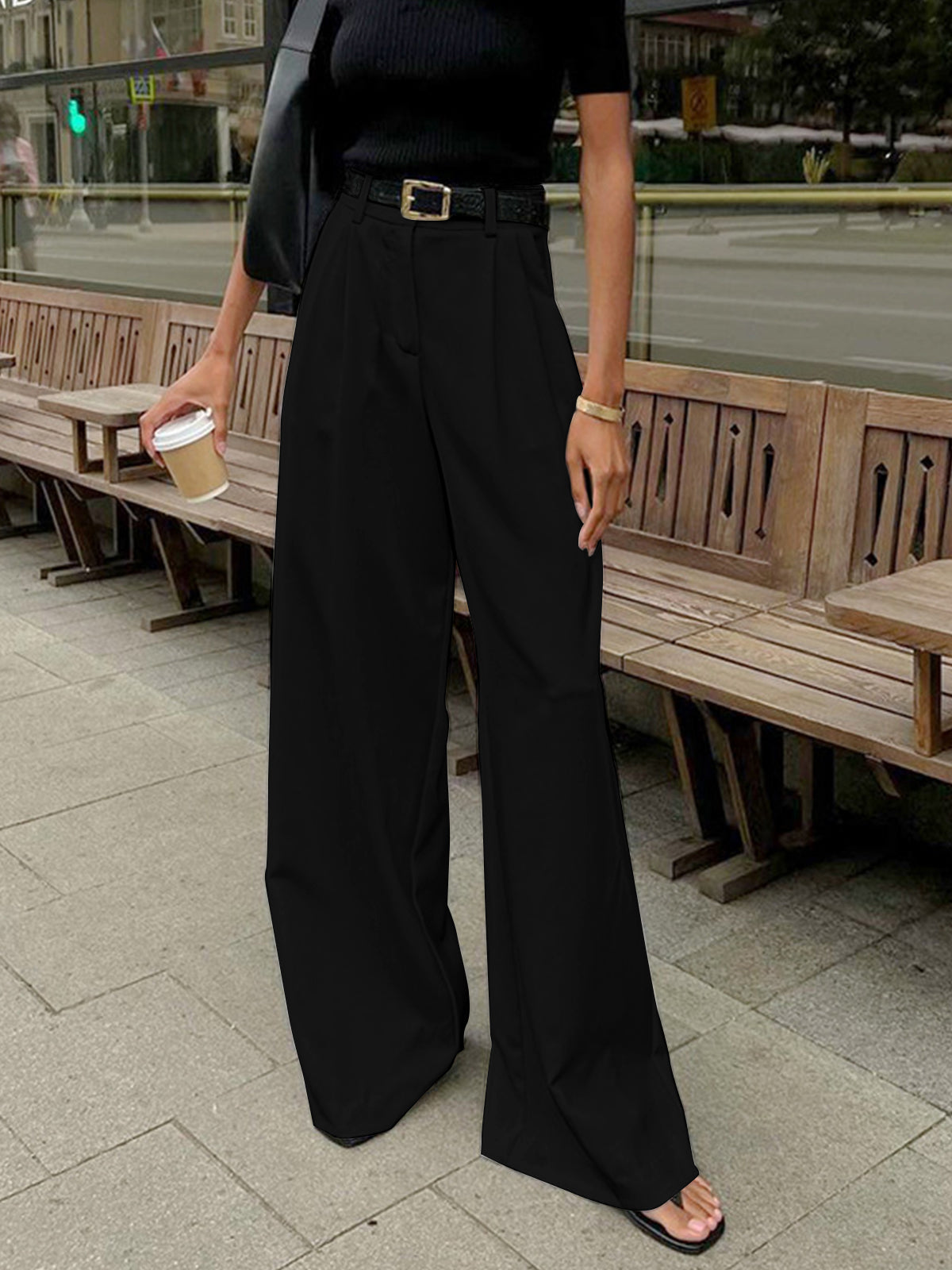 WW | geschnittene Hose mit fließender Silhouette und weichem, atmungsaktivem Stoff für Frauen