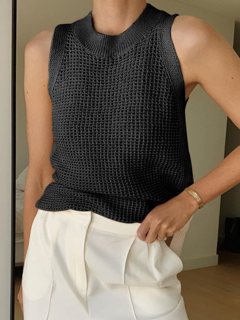 WW | Strick Hohles Festes Tank Top