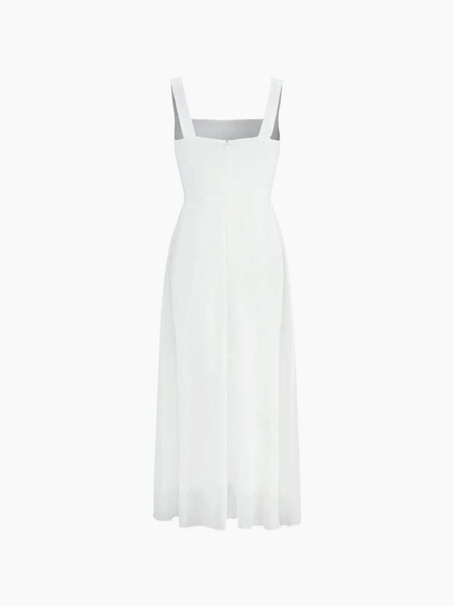 WW | Modernes Ärmelloses Maxikleid Mit Hoher Taille Für Frauen