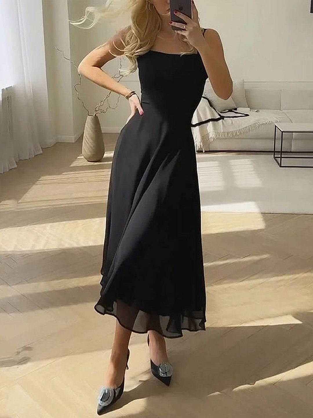 W&W Mode | Elegantes A-Linie Midikleid Zeitlose Raffinesse