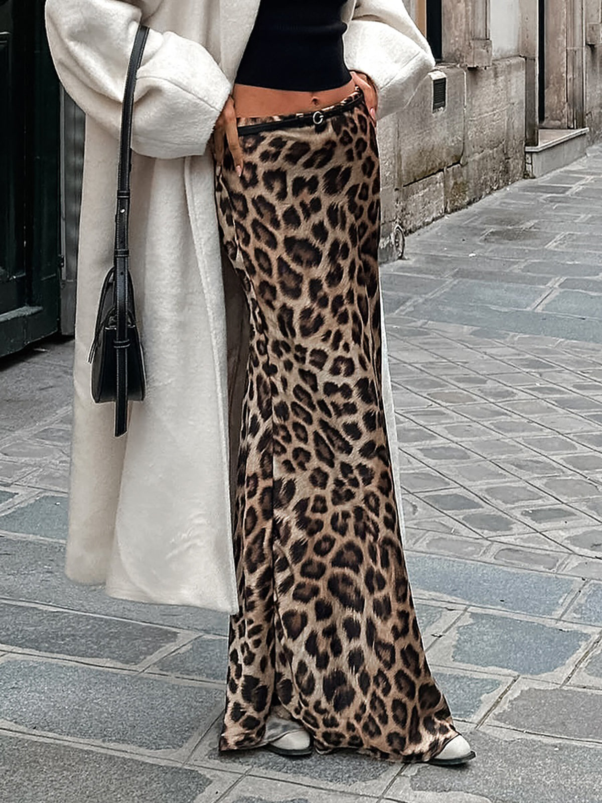 WW | Leopardenmuster Slim Maxi Rock