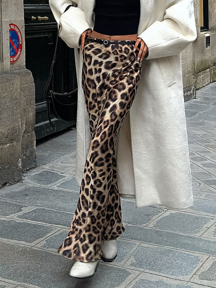 W&W Mode | Leopardenmuster Slim Maxi Rock