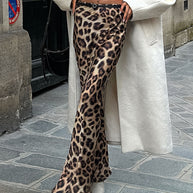 WW | Leopardenmuster Slim Maxi Rock