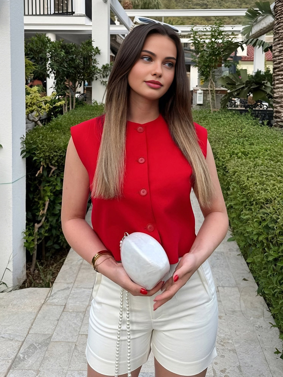 WW | Freizeit Ärmelloses Knopfwesten