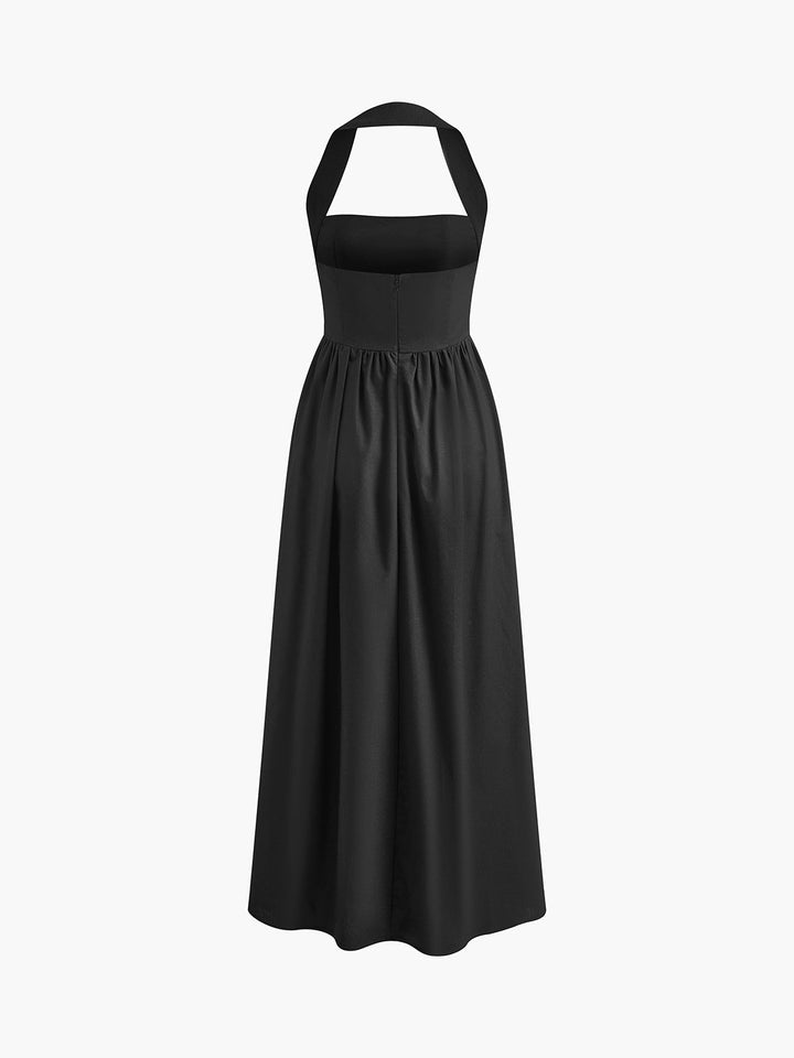 W&W Mode | Baumwolle & Leinen Träger A-linie Lange Kleid