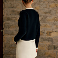 WW | Damen-Cardigan mit Kontrastbesatz