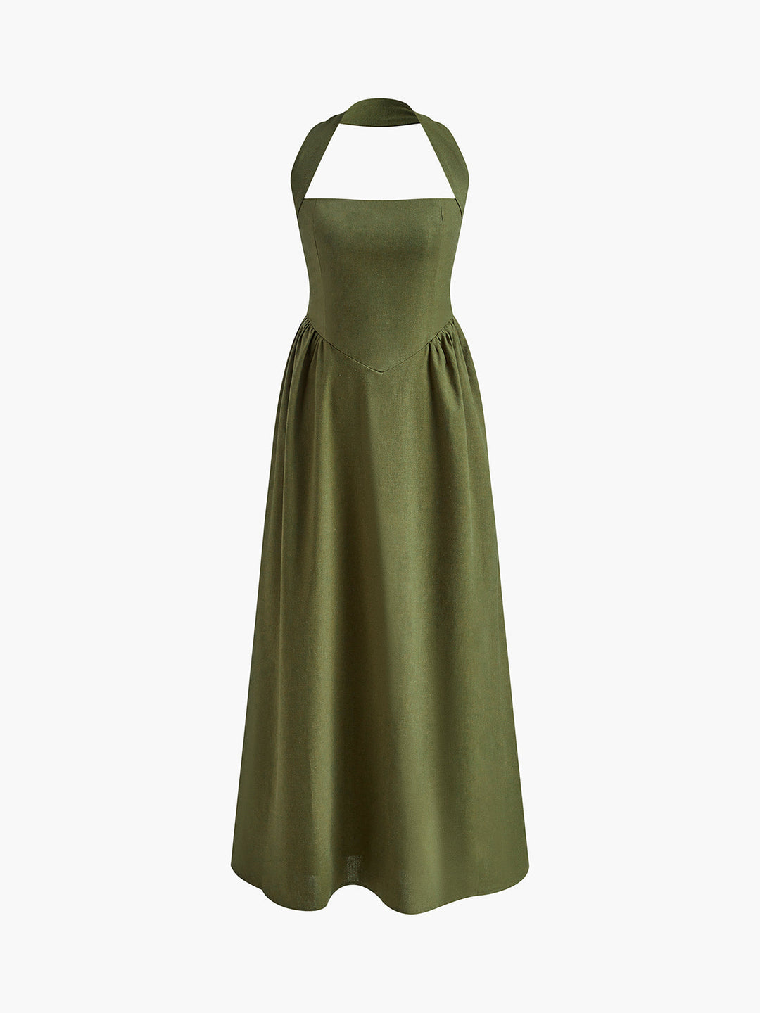 W&W Mode | Baumwolle & Leinen Träger A-linie Lange Kleid