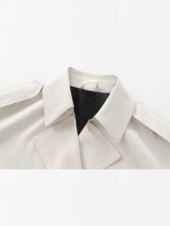 W&W Mode | Kurzer Trenchcoat Mit Doppelreiher Elegant & Zeitlos